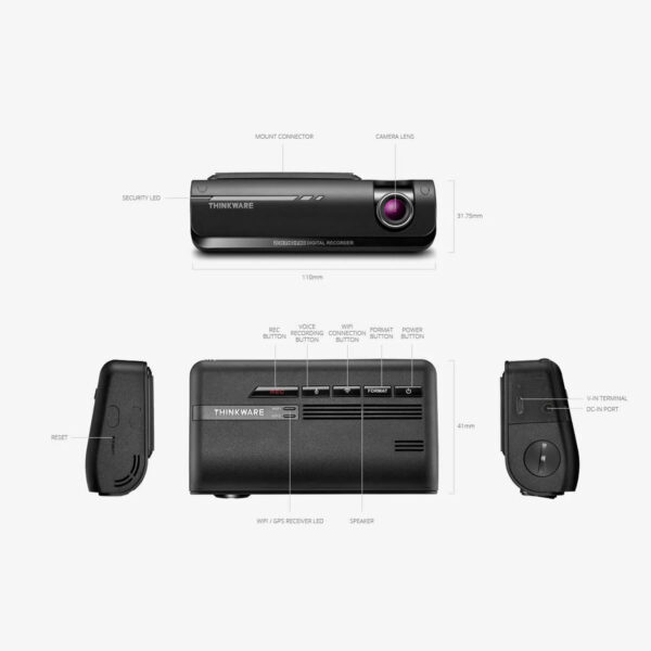 Thinkware F770 Dash Cam Dual Channel Wifi GPS 16GB - Gambar 3