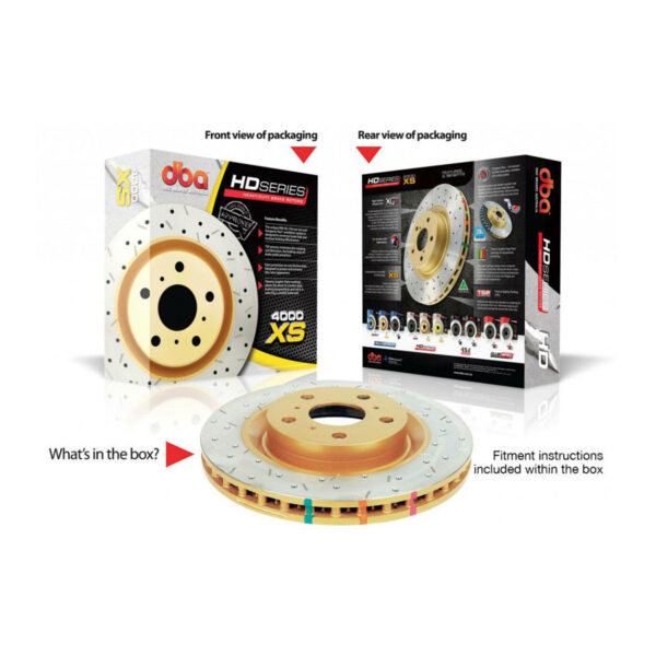 4000XS Drilled and Slotted Brake Rotor more details on - Gambar 3