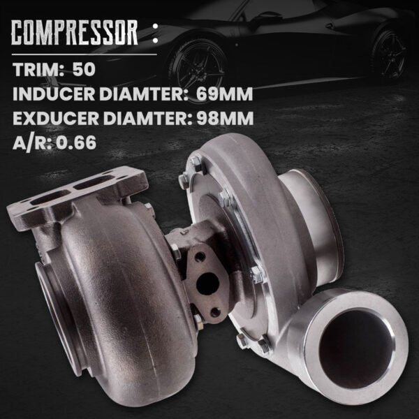 Maxpeedingrods GT45 T4 Upgrade Racing Turbo charger - Gambar 3